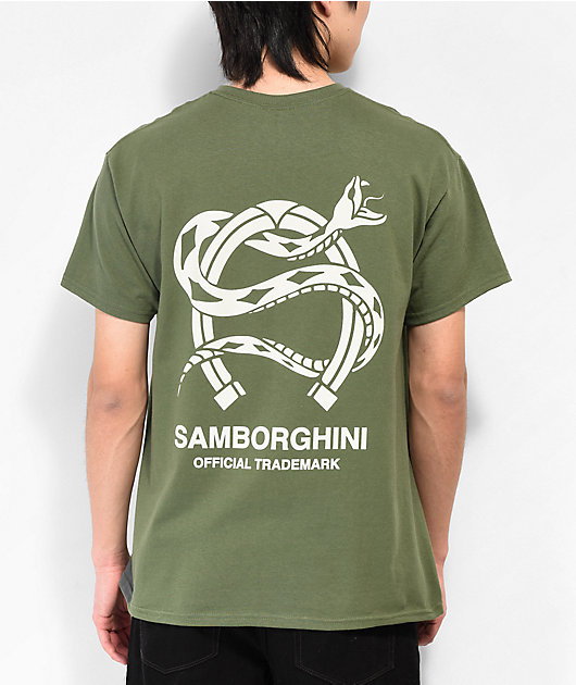 Samborghini Snake Horseshoe Green T-Shirt