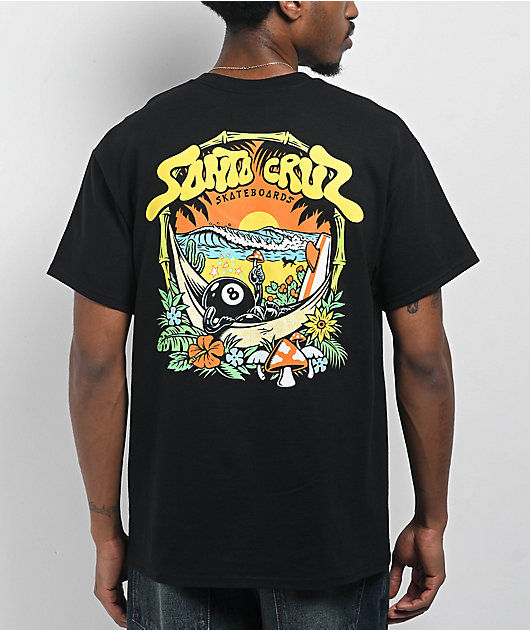 Santa Cruz 8baller Trip Black T-Shirt | Zumiez