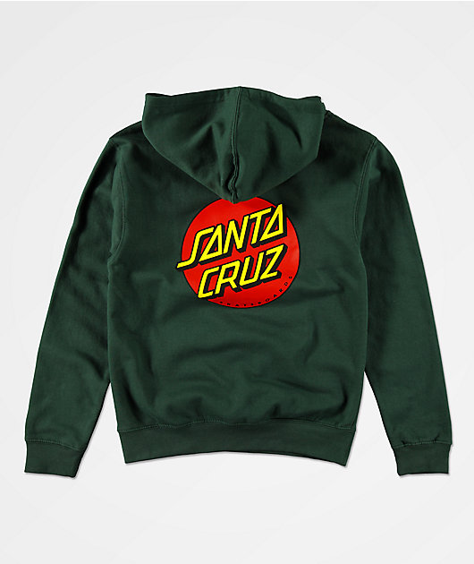 Santa Cruz Boys Classic Dot Alpine Green Hoodie