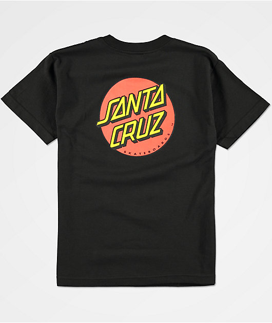 Santa Cruz Boys Classic Dot Black T-Shirt