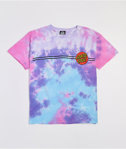 Santa Cruz Boys Classic Dot Cotton Candy Tie Dye T-Shirt