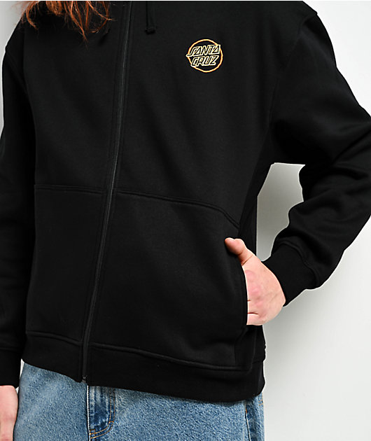 Santa Cruz Breaker Dot Black Zip Hoodie