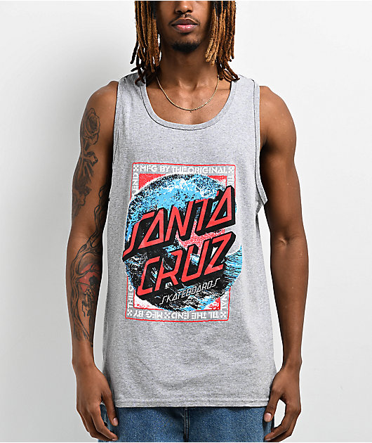 Santa Cruz Breaker Dot Heather Grey Tank Top | Zumiez