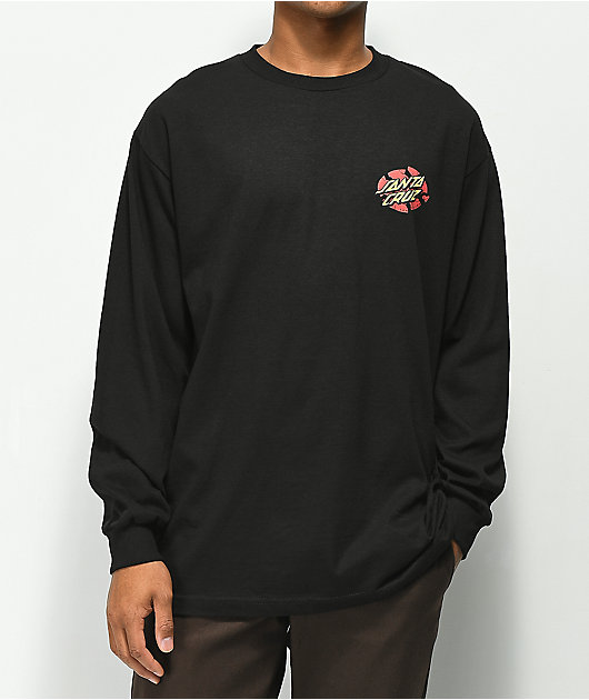 Santa Cruz Broken Dot Black Long Sleeve T-Shirt