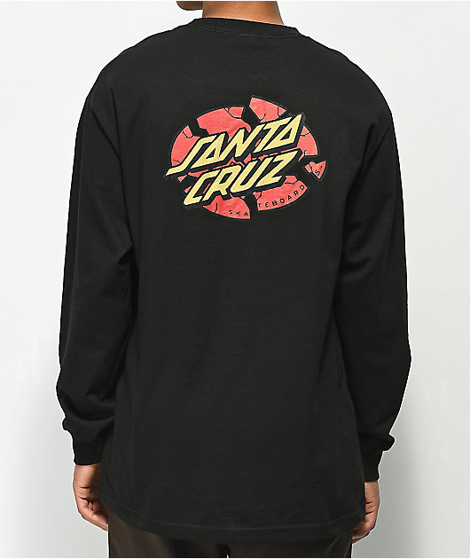 Santa Cruz Broken Dot Black Long Sleeve T-Shirt