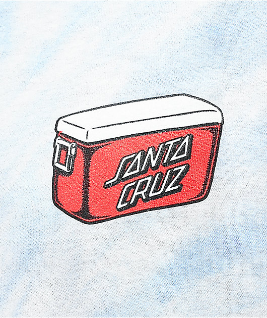 Santa Cruz Camping Dot Camiseta tinte laguna azul