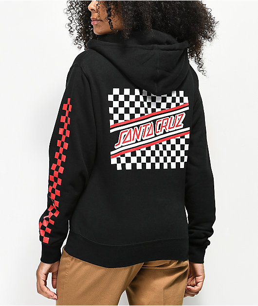 checkered black hoodie