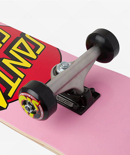 Santa Cruz Classic Dot 7.5" Pink Micro Skateboard Complete
