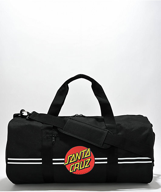 Santa Cruz Classic Dot Black & Red Duffle Bag | Zumiez