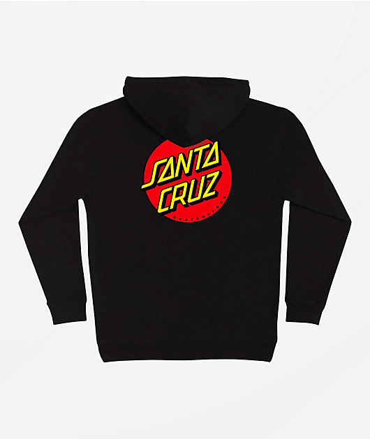 Santa Cruz Classic Dot Black Zip Hoodie | Zumiez