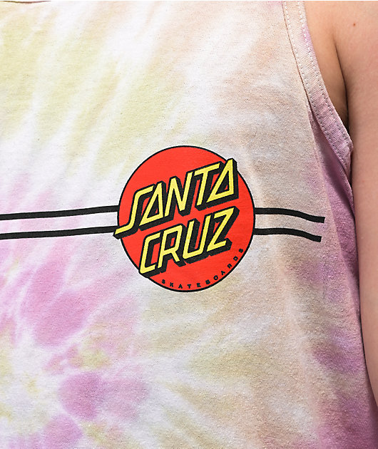 Santa Cruz Classic Dot Rose camiseta sin mangas tie dye