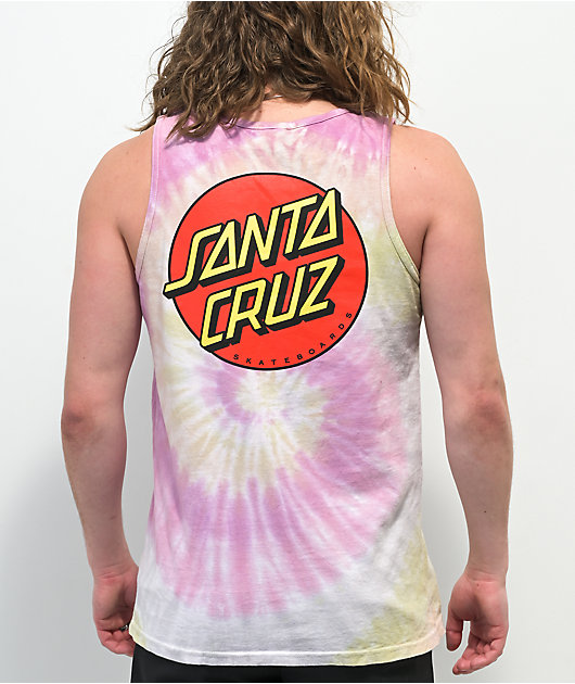 Santa Cruz Classic Dot Rose camiseta sin mangas tie dye