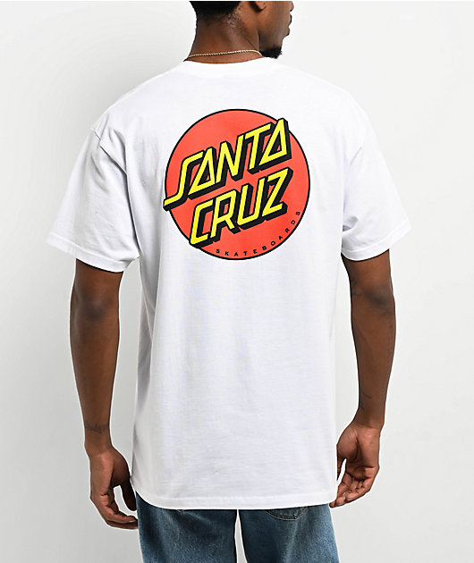 Santa Cruz Classic Dot White T-Shirt | Zumiez