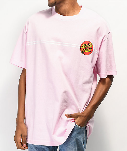 jugador esfuerzo Emular Santa Cruz Classic Dot camiseta rosa y blanca