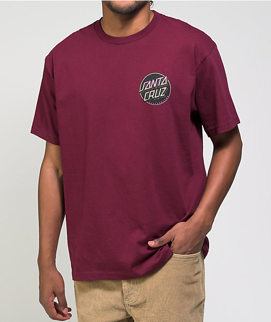 Santa Cruz Contra Dot Maroon T-Shirt