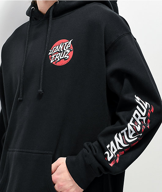Santa Cruz Damaged Dot Black Hoodie