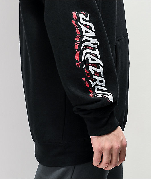 Santa Cruz Damaged Dot Black Hoodie