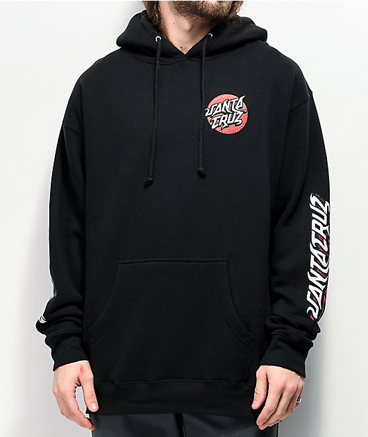 Santa Cruz Damaged Dot Black Hoodie