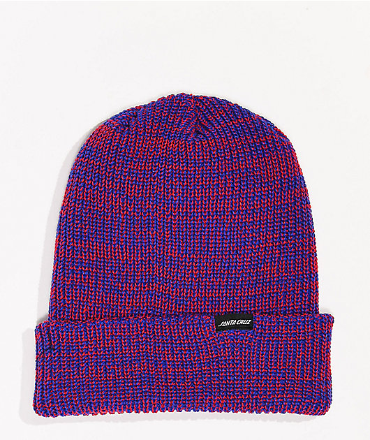 Santa Cruz Decoder Strip Navy & Red Marl Beanie | Zumiez