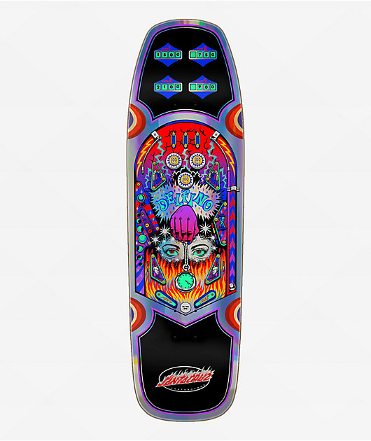 Santa Cruz Delfino Pinball Shaped 9.14" Skateboard Deck