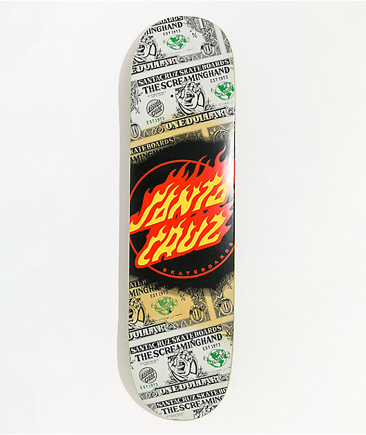 Harde ring Emuleren regionaal Santa Cruz Dollar Flame 8.0" Skateboard Deck