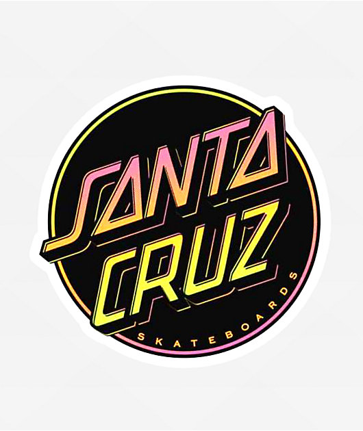 Santa Cruz Dot Clear Sticker | Zumiez