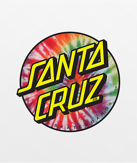 Santa Cruz Dot Decal Tie Dye Sticker