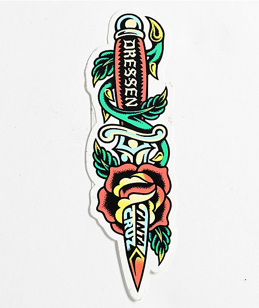 ＣＤ JOE CRUZ & THE CRUZETTES 　300枚限定プレス Santa Cruz Dressen Rose Dagger Sticker | Zumiez