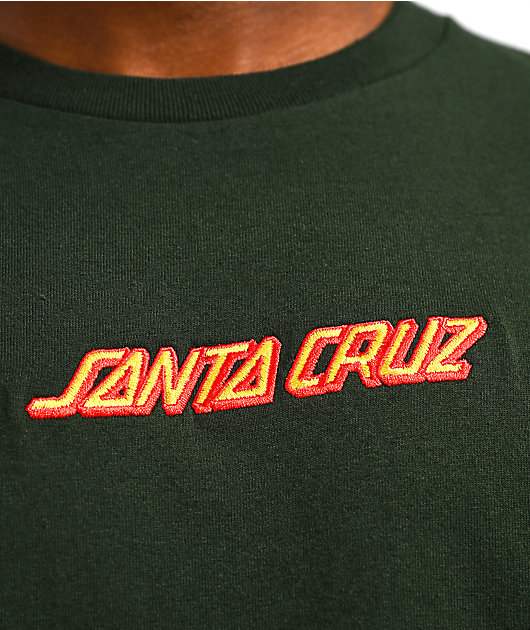 Santa Cruz Embroidered Green T-Shirt