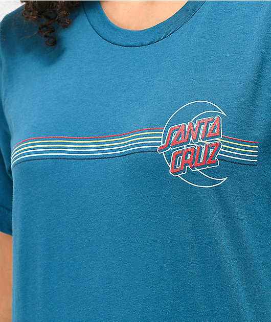 Santa Cruz Empty Moon Stripe Blue T-Shirt