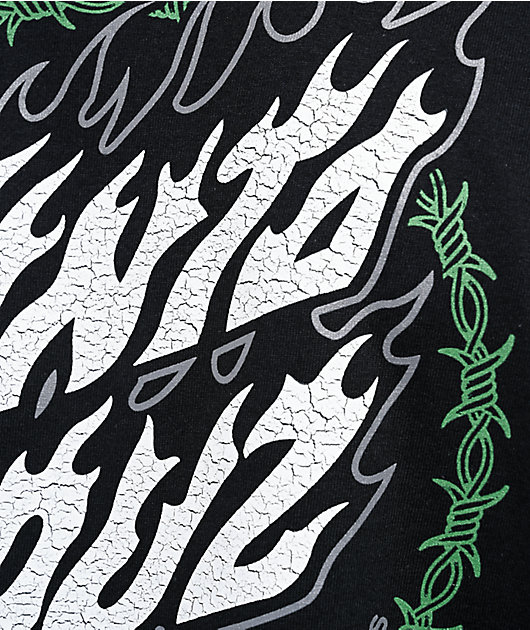 Santa Cruz Flame Crackle Black T-Shirt