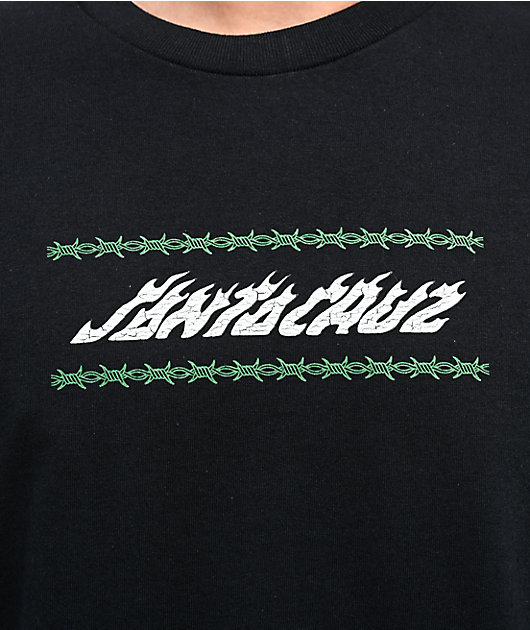 Santa Cruz Flame Crackle Black T-Shirt