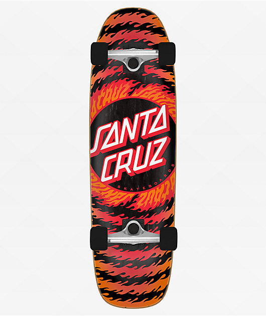 Santa Cruz Flame Ringed Dot Cruiser Skateboard