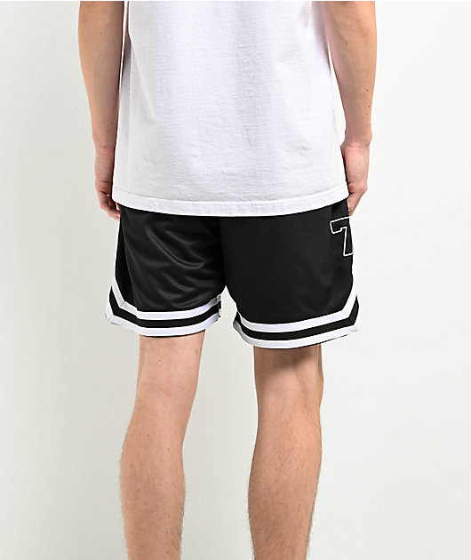Santa Cruz Flamed Collegiate Black Mesh Shorts | Zumiez