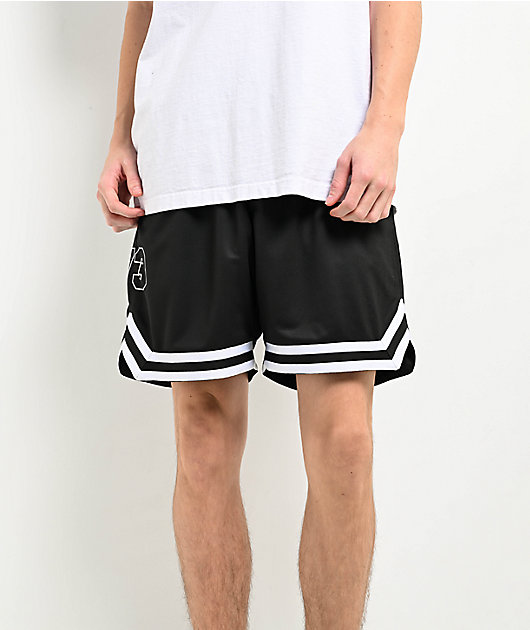 Santa Cruz Flamed Collegiate Black Mesh Shorts | Zumiez