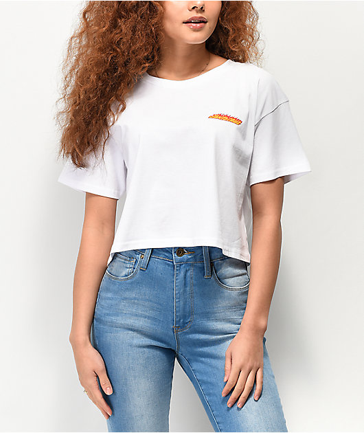 Pantone 294 White Los Angeles | La Crop Top Spirit Jersey XL