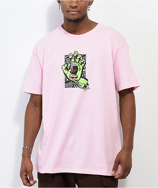 Santa Cruz Flier Hand Pink T-Shirt