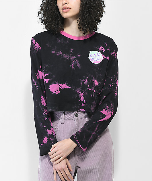 Pink black hot sale long sleeve shirt