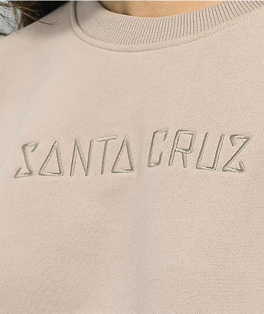 Santa Cruz Gateway Strip Mauve Crop Crewneck Sweatshirt