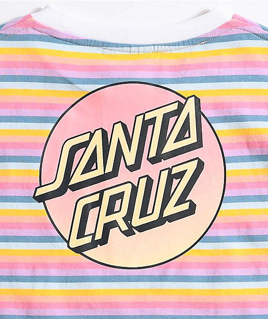 Santa Cruz Gradient Dot Rainbow Stripe T-Shirt