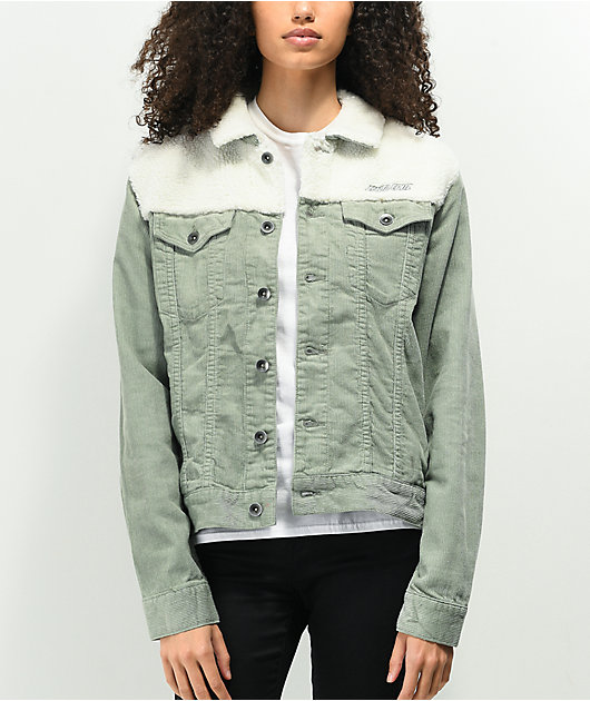 womens corduroy sherpa lined jacket