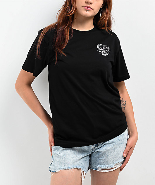 Santa Cruz Heart Wreath Black T-Shirt
