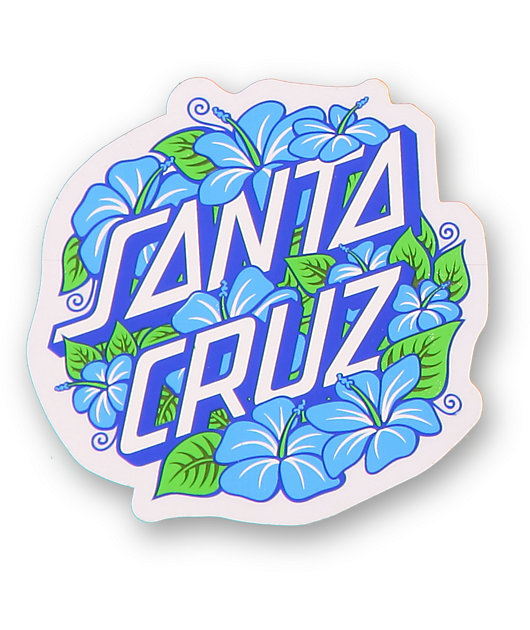 santa cruz hibiscus dot sticker