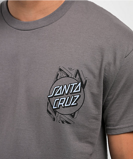 Santa Cruz Interect Charcoal T-Shirt | Zumiez
