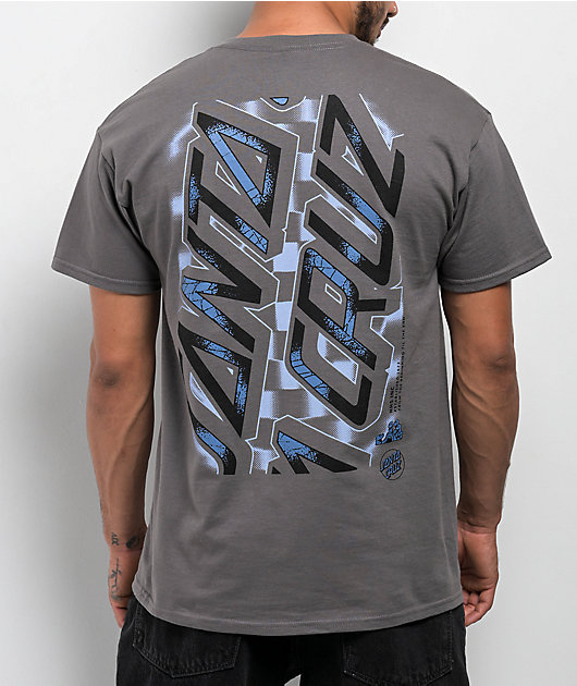 Santa Cruz Interect Charcoal T-Shirt | Zumiez