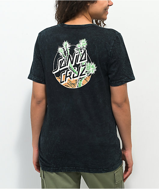 Santa Cruz Joshua Tree Dot Black Wash T-Shirt