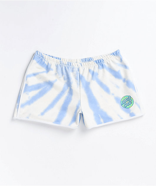 Santa Cruz Kaleidot Washed Blue Derby Shorts