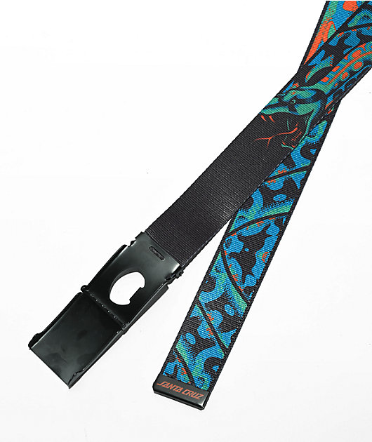 Santa Cruz Kendall Black & Blue Reversible Web Belt 