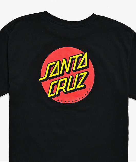 Santa Cruz Kid's Classic Dot Black T-Shirt