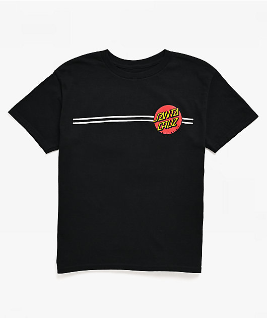 Santa Cruz Kid's Classic Dot Black T-Shirt